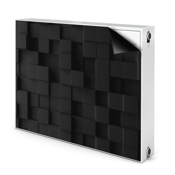 Magnetinis lipdukas radiatoriui Juodi 3d kubeliai