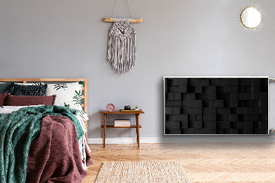Magnetinis lipdukas radiatoriui Juodi 3d kubeliai