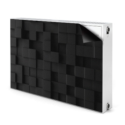 Magnetinis lipdukas radiatoriui Juodi 3d kubeliai