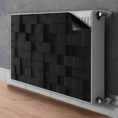 Magnetinis lipdukas radiatoriui Juodi 3d kubeliai