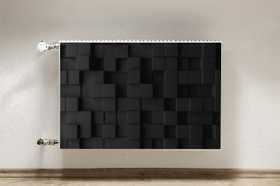Magnetinis lipdukas radiatoriui Juodi 3d kubeliai