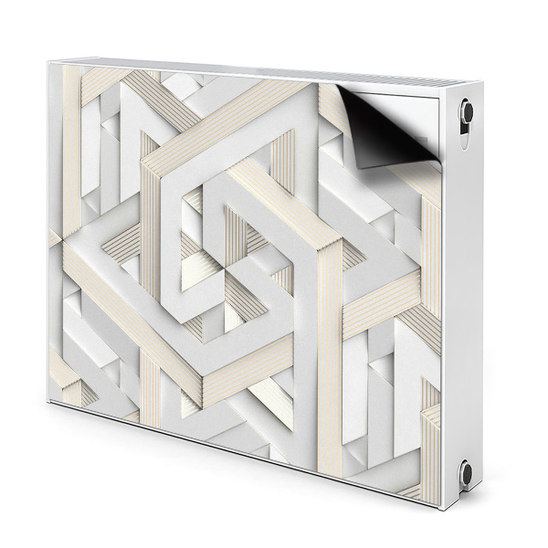 Magnetinis lipdukas radiatoriui 3D geometrijos linijų raštas