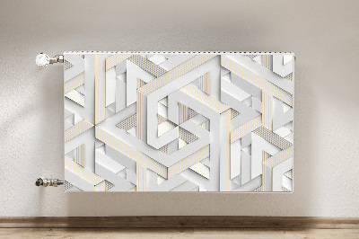 Magnetinis lipdukas radiatoriui 3D geometrijos linijų raštas