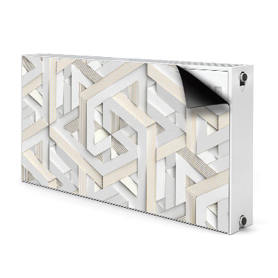 Magnetinis lipdukas radiatoriui 3D geometrijos linijų raštas