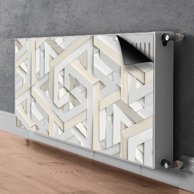Magnetinis lipdukas radiatoriui 3D geometrijos linijų raštas