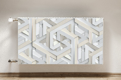 Magnetinis lipdukas radiatoriui 3D geometrijos linijų raštas