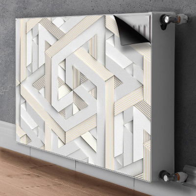 Magnetinis lipdukas radiatoriui 3D geometrijos linijų raštas