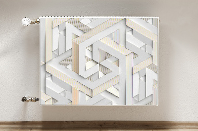 Magnetinis lipdukas radiatoriui 3D geometrijos linijų raštas