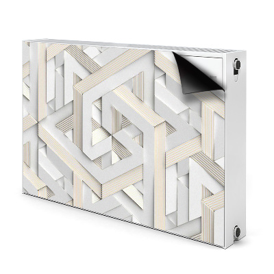 Magnetinis lipdukas radiatoriui 3D geometrijos linijų raštas
