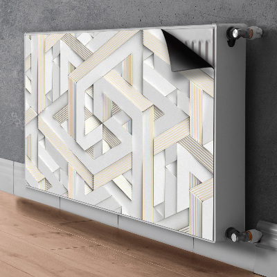Magnetinis lipdukas radiatoriui 3D geometrijos linijų raštas