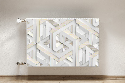 Magnetinis lipdukas radiatoriui 3D geometrijos linijų raštas