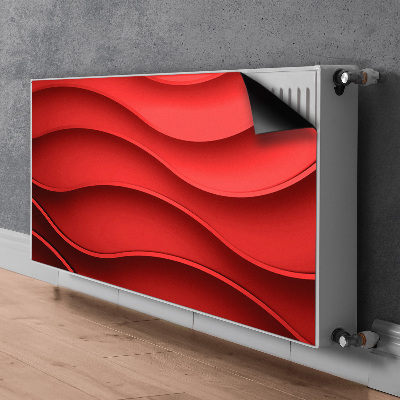 Magnetinis radiatoriaus lipdukas Raudona abstrakcija