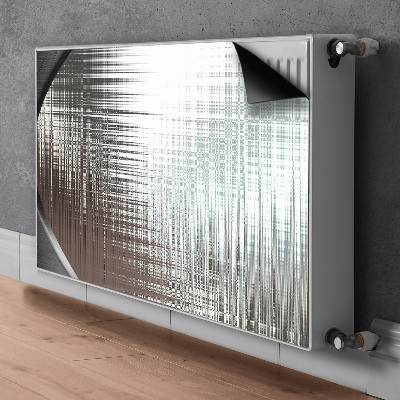 Magnetinis radiatoriaus lipdukas Sidabro abstrakcija