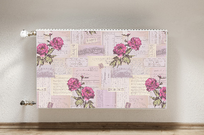 Kilimėlis magnetinė ant radiatoriaus Popierius ir bijūnai