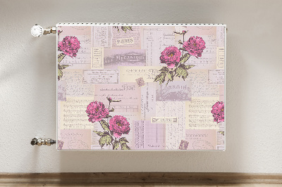 Kilimėlis magnetinė ant radiatoriaus Popierius ir bijūnai