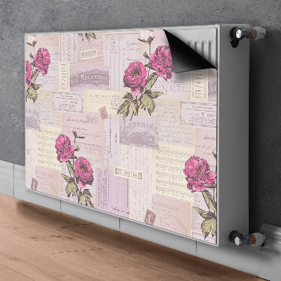 Kilimėlis magnetinė ant radiatoriaus Popierius ir bijūnai