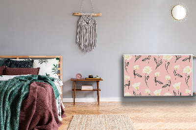 Magnetinis lipdukas radiatoriui Švelnios gėlės