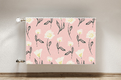 Magnetinis lipdukas radiatoriui Švelnios gėlės