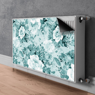 Magnetinis lipdukas radiatoriui Mėlynos gėlės