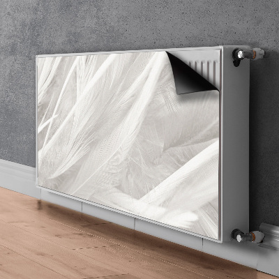 Magnetinis kilimėlis radiatoriui Gražios baltos plunksnos