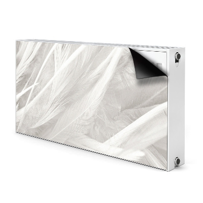 Magnetinis kilimėlis radiatoriui Gražios baltos plunksnos