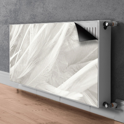 Magnetinis kilimėlis radiatoriui Gražios baltos plunksnos