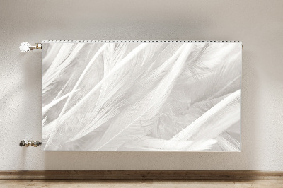 Magnetinis kilimėlis radiatoriui Gražios baltos plunksnos