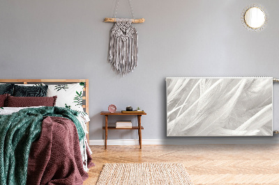 Magnetinis kilimėlis radiatoriui Gražios baltos plunksnos