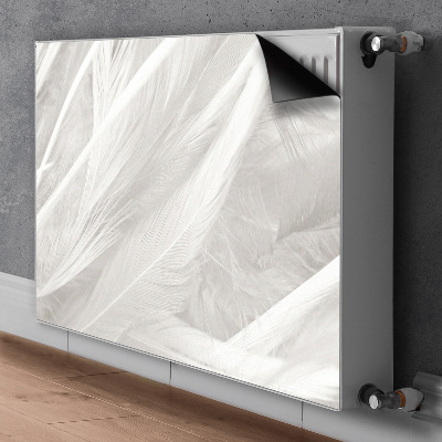 Magnetinis kilimėlis radiatoriui Gražios baltos plunksnos