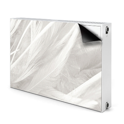 Magnetinis kilimėlis radiatoriui Gražios baltos plunksnos