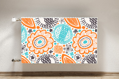 Magnetinis kilimėlis radiatoriui Pastelinės gėlės