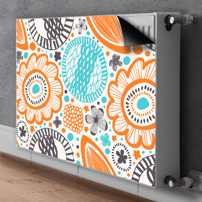 Magnetinis kilimėlis radiatoriui Pastelinės gėlės