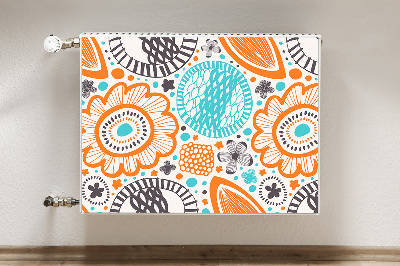 Magnetinis kilimėlis radiatoriui Pastelinės gėlės