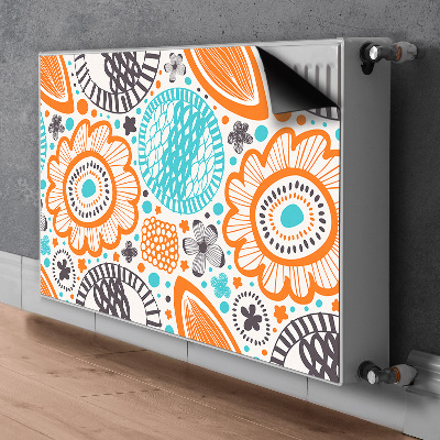 Magnetinis kilimėlis radiatoriui Pastelinės gėlės