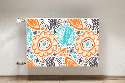 Magnetinis kilimėlis radiatoriui Pastelinės gėlės