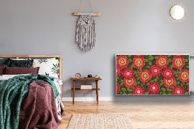 Magnetinis radiatoriaus lipdukas Geometrinės gėlės