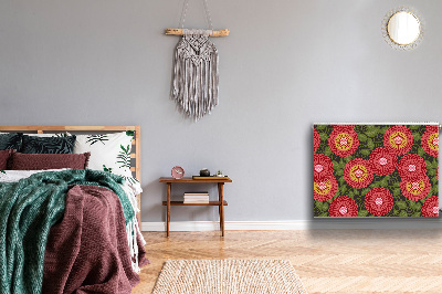 Magnetinis radiatoriaus lipdukas Geometrinės gėlės