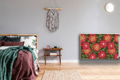 Magnetinis radiatoriaus lipdukas Geometrinės gėlės