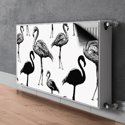 Magnetinis kilimėlis radiatoriui Retro stiliaus flamingai
