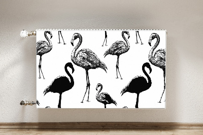 Magnetinis kilimėlis radiatoriui Retro stiliaus flamingai