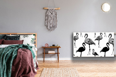 Magnetinis kilimėlis radiatoriui Retro stiliaus flamingai