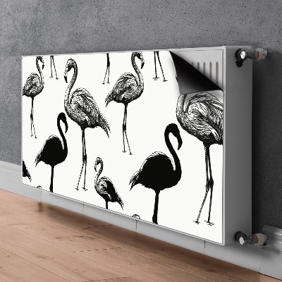 Magnetinis kilimėlis radiatoriui Retro stiliaus flamingai