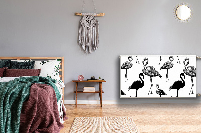 Magnetinis kilimėlis radiatoriui Retro stiliaus flamingai