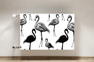 Magnetinis kilimėlis radiatoriui Retro stiliaus flamingai