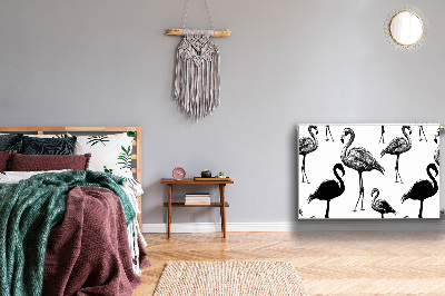 Magnetinis kilimėlis radiatoriui Retro stiliaus flamingai