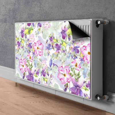 Magnetinis radiatoriaus lipdukas Violetinės gėlės