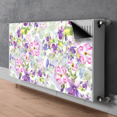 Magnetinis radiatoriaus lipdukas Violetinės gėlės