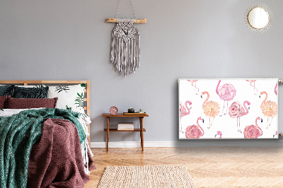 Magnetinis kilimėlis radiatoriui Flamingai ir gėlės