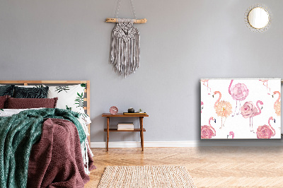 Magnetinis kilimėlis radiatoriui Flamingai ir gėlės