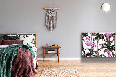 Magnetinis radiatoriaus lipdukas Flamingai palmėse